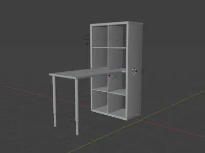Desk set Free 3D model