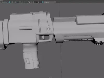 Low Poly Magic Gun Stylized Fantasy Weapon 3D Model Low-poly 3D model