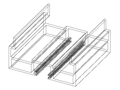 Aluminum Extruded Male Half MOD AL-0116sh Low-poly 3D model