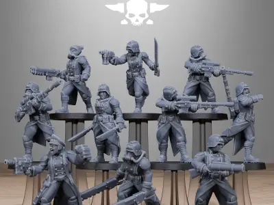 GrimGuard Steel Sisters 3D print model