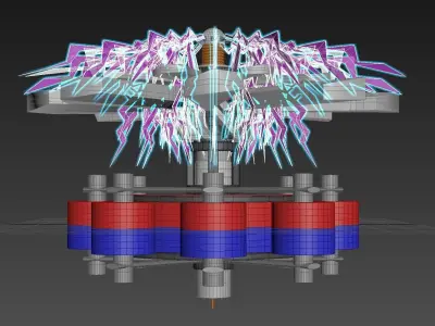 Electromagnetic Ionwind Propeller - Concept 3D model