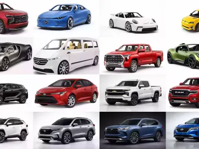 2026 model  Cars Pack 45 Modern Car SUV Pickup Collection