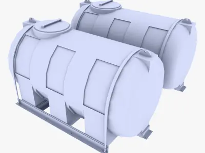 Water Tanks Low-poly 3D model purchase