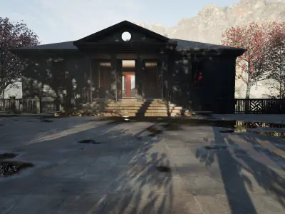 Manoir du 19eme siecles Low-poly 3D model