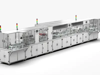 Transformer Shaping Test Sorting Production Line 3D model