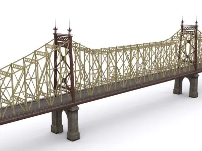 Queensboro Bridge Low-poly 3D model