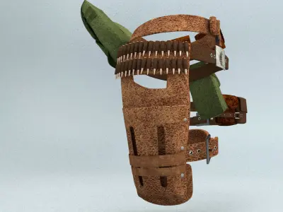 laos Game Military Belt Low-poly 3D model