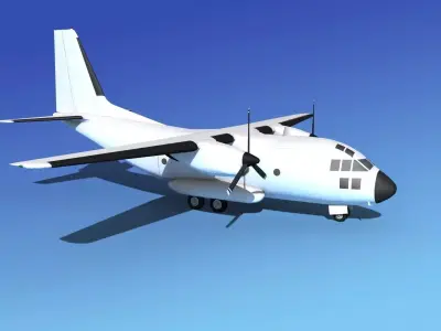 Alenia C-27A Unmarked White 3D model