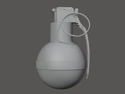 Israel Rubber Ball Grenade - Stinger grenade - Tear Gas grenade 3D model