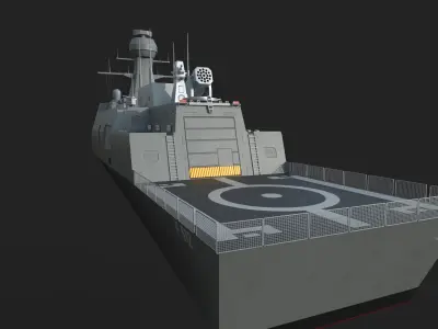 F-512 Milgem Buyukada Ada Class Corvette Low-poly 3D model
