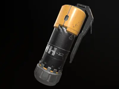 Scifi Grenade Game Ready low poly 3d model Low-poly 3D model