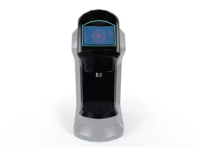 Sci-Fi Coffee Maker Machine Low-poly 3D model