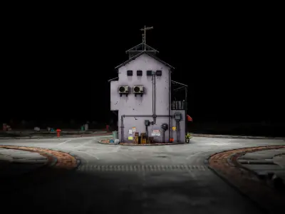 ASIAN URBAN BUILDING HONGKONG 04 Low-poly 3D model