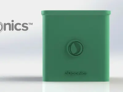 Square Pot - 3Dponics Cube System Free 3D print model
