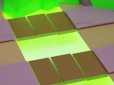 Mineshaft Low Poly 3d model train station with lights Free 3D model