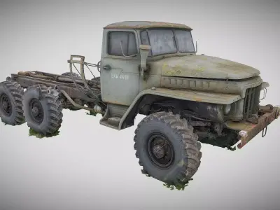 Ural 375D truck 3D model