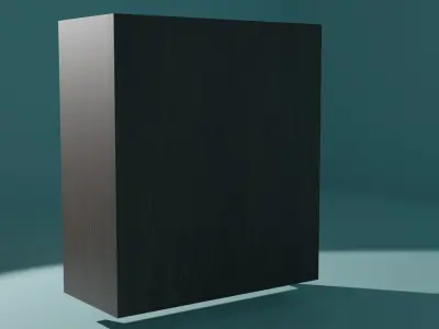 Wooded Middle Wardrobe Free 3D model