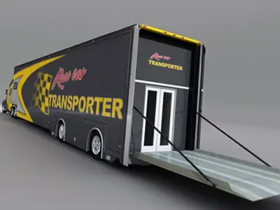 RACE CAR TRANSPORTER 3D model