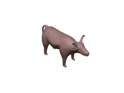 Low Poly Buffalo 3D model