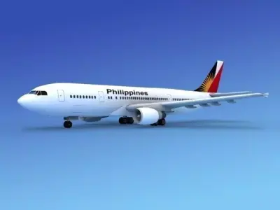 Airbus A300 Phillipines Airways 3D model