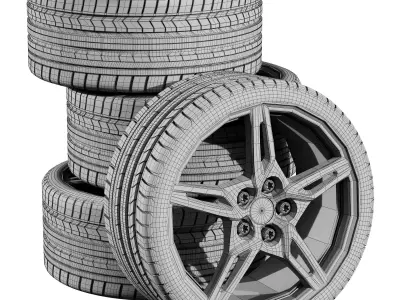 Chevrolet Corvette C8 2020 wheels 3D model