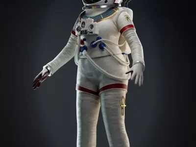 Female Pharaoh Astronaut - Female Character Design Challenge 3D model