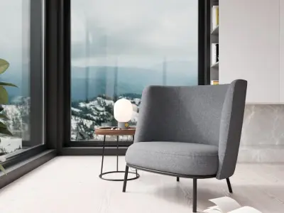  Replica Offecct Boller High Armchair Model, Grey 