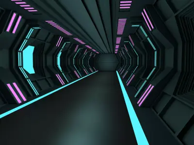 Sci Fi Corridor 3D model 176