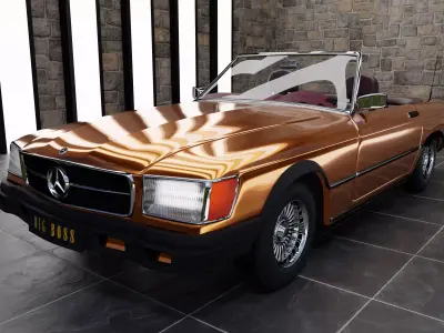 Mercedes-Benz r107 SL 450 Free 3D model