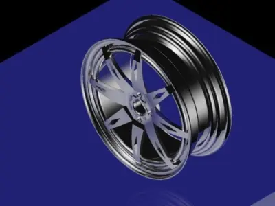 16 aluminium rim Free 3D model