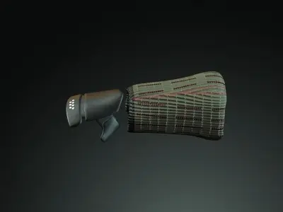 Japan Samurai Lower Arms Armors Low-poly 3D model
