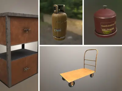 Industrial Props 2 Low-poly 3D model