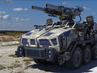 Dual Barrel Railgun Turret Bronze 3D model