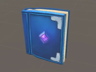 Spell book - blue Free low-poly 3D model