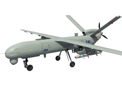 ANKA TURKISH UAV DRONE IHA 3D model