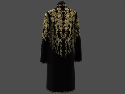 Elegant Long Coat 3D model