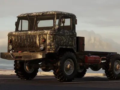Truck Levo 66 - Unreal Engine Project Low-poly 3D model