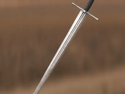 Medieval Sword for Games and Cinematics 06 Low-poly 3D model