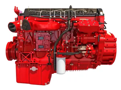 Heavy-Duty Truck Engine 3D model