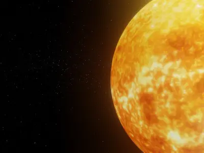 Photorealistic Sun High-Res Textures and Sci-Fi Music Pack Low-poly 3D model