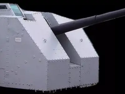 HMS Cavalier 4 and half inch g u n 3D print model