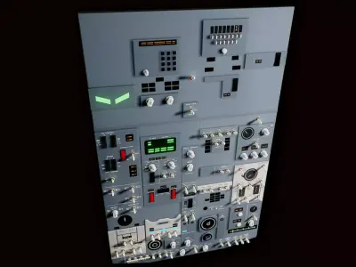 airport control panel Low-poly 3D model