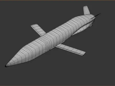 Low-poly 3D model of ADM-160 MALD Low-poly 3D model