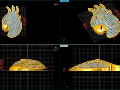 parrot necklace 3D model