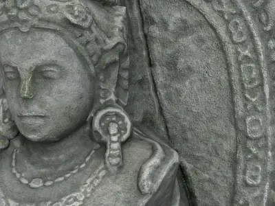 Low Poly PBR Shiva Statue Low-poly 3D model