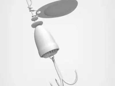 Spinner hook Free 3D model