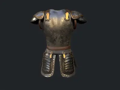 Armor metal Low-poly 3D model