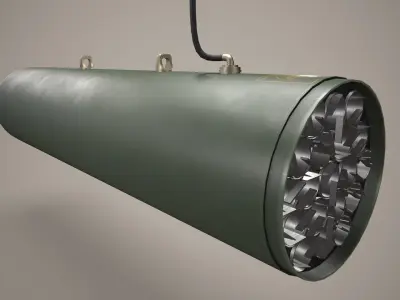 Rocket Launcher FZ207 With Missiles Low-poly 3D model