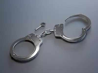 Chain-Linked Handcuffs 3D model