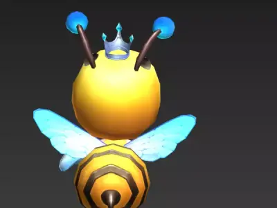 Little Bumblebee Girl Low-poly 3D model